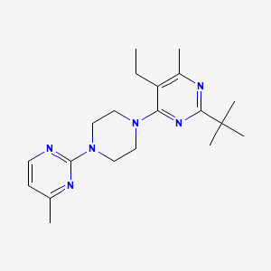 2-Tert-butyl-5-ethyl-4-methyl-6-[4-(4-methylpyrimidin-2-yl)piperazin-1-yl]pyrimidine