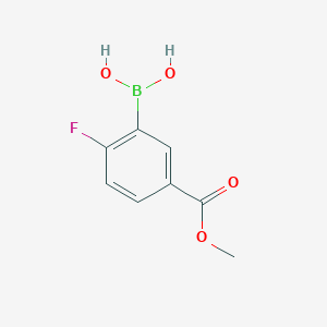 molecular formula C8H8BFO4 B151158 2-氟-5-(甲氧羰基)苯硼酸 CAS No. 850568-04-6