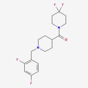 1-{1-[(2,4-Difluorophenyl)methyl]piperidine-4-carbonyl}-4,4-difluoropiperidine