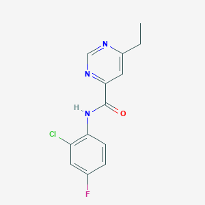 N-(2-chloro-4-fluorophenyl)-6-ethylpyrimidine-4-carboxamide