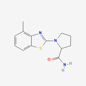 1-(4-Methyl-1,3-benzothiazol-2-yl)pyrrolidine-2-carboxamide