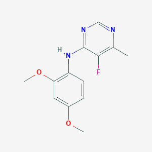 molecular formula C13H14FN3O2 B15115827 N-(2,4-dimethoxyphenyl)-5-fluoro-6-methylpyrimidin-4-amine 