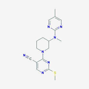 4-{3-[Methyl(5-methylpyrimidin-2-yl)amino]piperidin-1-yl}-2-(methylsulfanyl)pyrimidine-5-carbonitrile