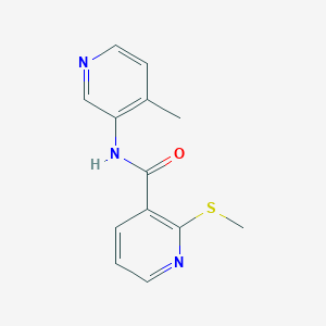 molecular formula C13H13N3OS B15115849 N-(4-methylpyridin-3-yl)-2-(methylsulfanyl)pyridine-3-carboxamide 