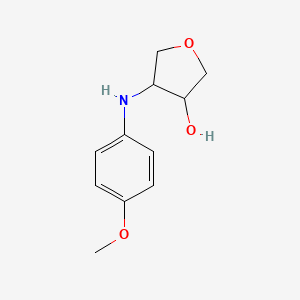molecular formula C11H15NO3 B1511585 4-((4-Methoxyphenyl)amino)tetrahydrofuran-3-ol CAS No. 1178131-96-8