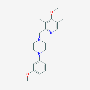 1-[(4-Methoxy-3,5-dimethylpyridin-2-yl)methyl]-4-(3-methoxyphenyl)piperazine