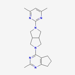 4,6-dimethyl-2-(5-{2-methyl-5H,6H,7H-cyclopenta[d]pyrimidin-4-yl}-octahydropyrrolo[3,4-c]pyrrol-2-yl)pyrimidine