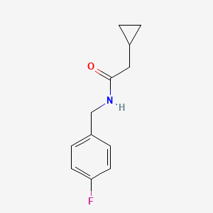 2-cyclopropyl-N-[(4-fluorophenyl)methyl]acetamide