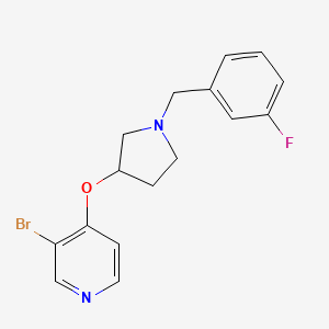 3-Bromo-4-({1-[(3-fluorophenyl)methyl]pyrrolidin-3-yl}oxy)pyridine