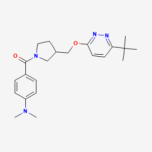 4-(3-{[(6-tert-butylpyridazin-3-yl)oxy]methyl}pyrrolidine-1-carbonyl)-N,N-dimethylaniline