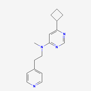 molecular formula C16H20N4 B15115939 6-cyclobutyl-N-methyl-N-[2-(pyridin-4-yl)ethyl]pyrimidin-4-amine 