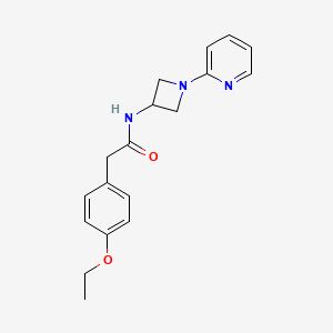 molecular formula C18H21N3O2 B15115981 2-(4-ethoxyphenyl)-N-[1-(pyridin-2-yl)azetidin-3-yl]acetamide 