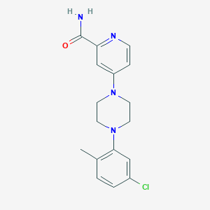 molecular formula C17H19ClN4O B15115985 4-[4-(5-Chloro-2-methylphenyl)piperazin-1-yl]pyridine-2-carboxamide 