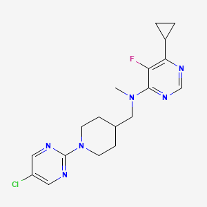 N-{[1-(5-chloropyrimidin-2-yl)piperidin-4-yl]methyl}-6-cyclopropyl-5-fluoro-N-methylpyrimidin-4-amine