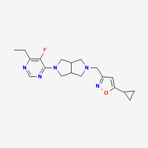 4-{5-[(5-Cyclopropyl-1,2-oxazol-3-yl)methyl]-octahydropyrrolo[3,4-c]pyrrol-2-yl}-6-ethyl-5-fluoropyrimidine