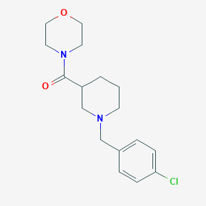 molecular formula C17H23ClN2O2 B15116002 4-{1-[(4-Chlorophenyl)methyl]piperidine-3-carbonyl}morpholine 