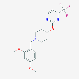 2-({1-[(2,4-Dimethoxyphenyl)methyl]piperidin-4-yl}oxy)-4-(trifluoromethyl)pyrimidine