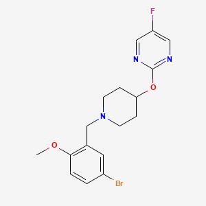 2-({1-[(5-Bromo-2-methoxyphenyl)methyl]piperidin-4-yl}oxy)-5-fluoropyrimidine