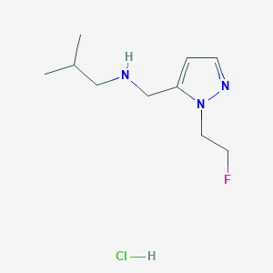 molecular formula C10H19ClFN3 B15116039 {[1-(2-fluoroethyl)-1H-pyrazol-5-yl]methyl}isobutylamine 