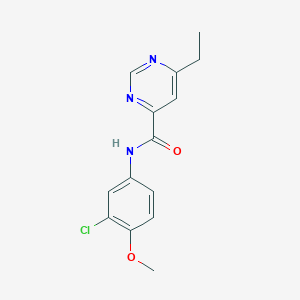 N-(3-chloro-4-methoxyphenyl)-6-ethylpyrimidine-4-carboxamide