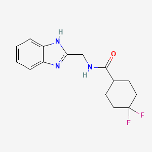 molecular formula C15H17F2N3O B15116080 N-[(1H-1,3-benzodiazol-2-yl)methyl]-4,4-difluorocyclohexane-1-carboxamide 