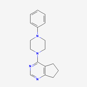 molecular formula C17H20N4 B15116084 1-{5H,6H,7H-Cyclopenta[D]pyrimidin-4-YL}-4-phenylpiperazine 