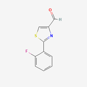 molecular formula C10H6FNOS B1511609 2-(2-Fluorophenyl)thiazole-4-carbaldehyde CAS No. 1183922-66-8