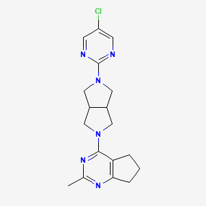 5-chloro-2-(5-{2-methyl-5H,6H,7H-cyclopenta[d]pyrimidin-4-yl}-octahydropyrrolo[3,4-c]pyrrol-2-yl)pyrimidine