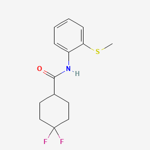 4,4-difluoro-N-[2-(methylsulfanyl)phenyl]cyclohexane-1-carboxamide