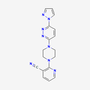 2-{4-[6-(1H-pyrazol-1-yl)pyridazin-3-yl]piperazin-1-yl}pyridine-3-carbonitrile