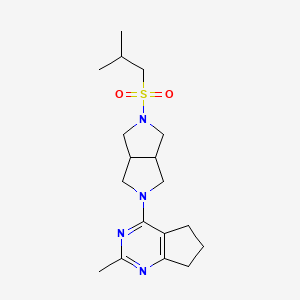 2-{2-methyl-5H,6H,7H-cyclopenta[d]pyrimidin-4-yl}-5-(2-methylpropanesulfonyl)-octahydropyrrolo[3,4-c]pyrrole