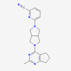 6-(5-{2-methyl-5H,6H,7H-cyclopenta[d]pyrimidin-4-yl}-octahydropyrrolo[3,4-c]pyrrol-2-yl)pyridine-2-carbonitrile