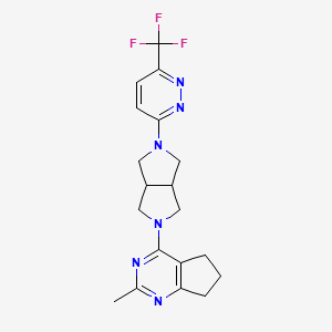 3-(5-{2-methyl-5H,6H,7H-cyclopenta[d]pyrimidin-4-yl}-octahydropyrrolo[3,4-c]pyrrol-2-yl)-6-(trifluoromethyl)pyridazine