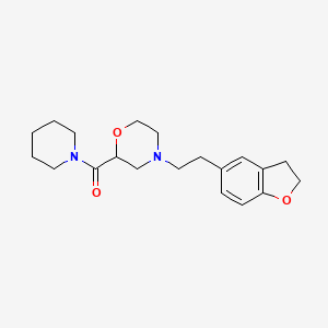 4-[2-(2,3-Dihydro-1-benzofuran-5-yl)ethyl]-2-(piperidine-1-carbonyl)morpholine