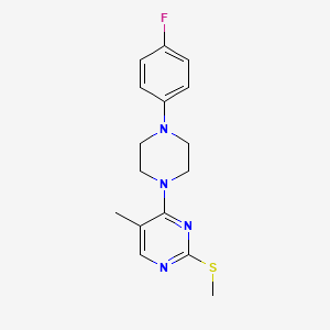 4-[4-(4-Fluorophenyl)piperazin-1-yl]-5-methyl-2-(methylsulfanyl)pyrimidine