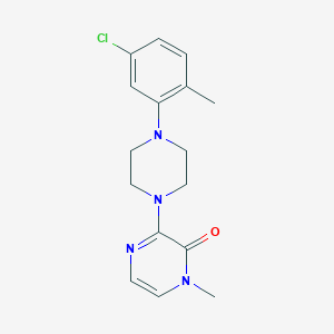 molecular formula C16H19ClN4O B15116202 3-[4-(5-Chloro-2-methylphenyl)piperazin-1-yl]-1-methyl-1,2-dihydropyrazin-2-one 