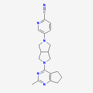 5-(5-{2-methyl-5H,6H,7H-cyclopenta[d]pyrimidin-4-yl}-octahydropyrrolo[3,4-c]pyrrol-2-yl)pyridine-2-carbonitrile