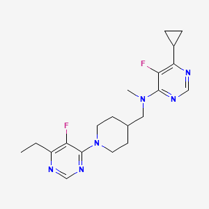 6-cyclopropyl-N-{[1-(6-ethyl-5-fluoropyrimidin-4-yl)piperidin-4-yl]methyl}-5-fluoro-N-methylpyrimidin-4-amine