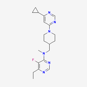 N-{[1-(6-cyclopropylpyrimidin-4-yl)piperidin-4-yl]methyl}-6-ethyl-5-fluoro-N-methylpyrimidin-4-amine