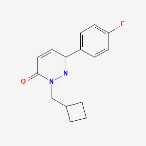 molecular formula C15H15FN2O B15116259 2-(Cyclobutylmethyl)-6-(4-fluorophenyl)-2,3-dihydropyridazin-3-one 