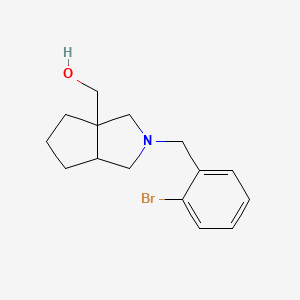 molecular formula C15H20BrNO B15116276 {2-[(2-Bromophenyl)methyl]-octahydrocyclopenta[c]pyrrol-3a-yl}methanol 