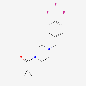 molecular formula C16H19F3N2O B15116303 1-Cyclopropanecarbonyl-4-{[4-(trifluoromethyl)phenyl]methyl}piperazine 