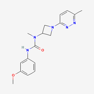 molecular formula C17H21N5O2 B15116322 1-(3-Methoxyphenyl)-3-methyl-3-[1-(6-methylpyridazin-3-yl)azetidin-3-yl]urea 