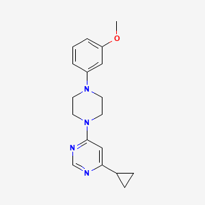 molecular formula C18H22N4O B15116343 4-Cyclopropyl-6-[4-(3-methoxyphenyl)piperazin-1-yl]pyrimidine 