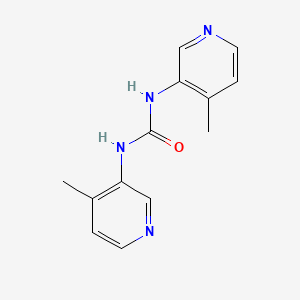 molecular formula C13H14N4O B15116374 1,3-Bis(4-methylpyridin-3-yl)urea 