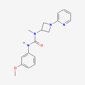 molecular formula C17H20N4O2 B15116382 1-(3-Methoxyphenyl)-3-methyl-3-[1-(pyridin-2-yl)azetidin-3-yl]urea 