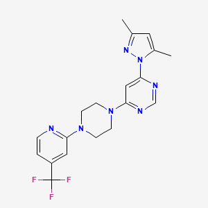 4-(3,5-dimethyl-1H-pyrazol-1-yl)-6-{4-[4-(trifluoromethyl)pyridin-2-yl]piperazin-1-yl}pyrimidine