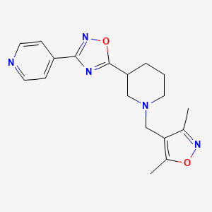 4-(5-{1-[(3,5-Dimethyl-1,2-oxazol-4-yl)methyl]piperidin-3-yl}-1,2,4-oxadiazol-3-yl)pyridine