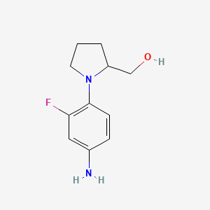 molecular formula C11H15FN2O B1511645 1-(4-AMino-2-fluorophenyl)-2-pyrrolidineMethanol 