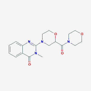 3-Methyl-2-[2-(morpholine-4-carbonyl)morpholin-4-yl]-3,4-dihydroquinazolin-4-one